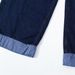 Rolled Hem Plaid Color-Block Jeans With Unique Pocket Design, Loose Wide-Leg Straight Pants For Men, High Street Fashion_mkmklike.com