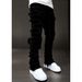 Men's Loose-Fit Patchwork Jeans – Trendy Straight-Leg Denim Pants (Light Blue, Pink, Blue, Khaki, Black, Sizes S-XXL, Cotton, Machine Washable)_mkmklike.com