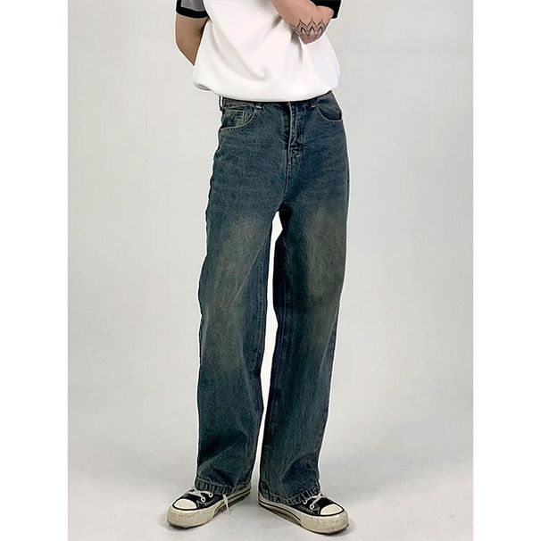 Nordmann European And American Style Vibe Jeans Men Loose Straight Spring Autumn Trendy Brand Washed Retro Versatile Cool Casual_mkmklike.com