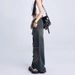 Women's Retro High-Waisted Wide-Leg Jeans Star Patchwork Denim Y2K Style Loose Fit Frayed Hem European American Fashion_mkmklike.com