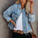 Women's Clothing Street Fashion Short Loose Denim Jacket_mkmklike.com