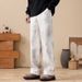 Cross-border One-piece Delivery Jeans Men's Thin Tencel White Dirty Straight-leg Pants Retro Washed Stacked Wide-leg Pants_mkmklike.com