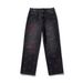 Men's Washed Distressed Denim Jeans Summer Retro Style Red Thread Embroidery Straight Leg High Street Fashion Brand_mkmklike.com