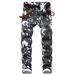 Men's Clothing Digital Personalized Trendy Printed Stretch Denim Casual Pants Slim Fit Trousers_mkmklike.com
