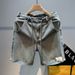 Men's Clothing Men's Summer High Waist Loose Fit Jeans Non Stretch Mid Rise Trendy Five Point Shorts Style Washed High Street Trend_mkmklike.com