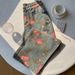 Women's Clothing Floral Print Women's Jeans Loose Straight Leg Casual Denim Trousers_mkmklike.com