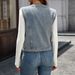 K New Denim Vest, Camisole, Fashionable Denim Sleeveless Vest For Women_mkmklike.com
