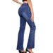 New European And American Cross-border Foreign Trade Wish Low-waist Washed Casual Micro-flare High-elastic_mkmklike.com