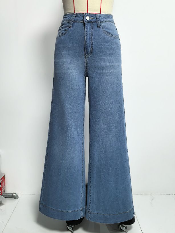 K New Retro Wide Leg Jeans For Women, Loose And Slimming_mkmklike.com