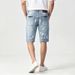 Men's Clothing Men’s Stretch Denim Shorts – Trendy Splatter Paint Design, Relaxed Fit (Sizes S-2XL)_mkmklike.com
