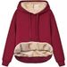 Women's Clothing warm pocket hooded sports sweatshirt jacket_mkmklike.com