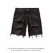 Men's Clothing High Street Retro Hole Shorts Men's Large Size Old Raw Edge Beggar Denim Shorts Ins_mkmklike.com