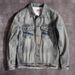 Loom Style Lapel Motorcycle Jacket For Men, Unique Retro Slim Fit Fashion American Casual Denim Top, European Goods_mkmklike.com
