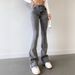 Women's Flared Jeans – Vintage Grey High Waist Wide Leg Denim Pants For Retro & Boho Style (Sizes 25-32)_mkmklike.com