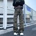 American Camouflage Multi Pocket Slim Fit Workwear Jeans For Men's Trendy Cleanfit Straight Leg Slimming Micro Flared_mkmklike.com
