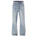 Men's Clothing Vintage Washed Blue Straight-Leg Jeans – Unisex Relaxed Fit With Subtle Flare & Button Fly | 65% Cotton Blend For Clean Aesthetic_mkmklike.com