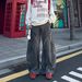 Streetwear Ripped Jeans For Men – Distressed Black Denim With Functional Pockets, Straight-Leg & Wide Fit (Lightweight, S-XXXL)_mkmklike.com