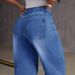 Women's Clothing Women's Washed Denim Trousers_mkmklike.com