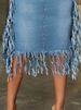 K Fashionable Trend Sexy Denim Fringed Midi Skirt_mkmklike.com