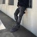Men's Slim Fit Stretch Jeans – High Street Black Denim Pants (S-XL)Men's Clothing_mkmklike.com