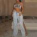 Diamond-Embellished Wide-Leg Jeans – Sexy Side Cutout, Relaxed Mid-Rise Fit, Long Flowy Silhouette (Y2K Aesthetic, Trendy Statement Pants)_mkmklike.com