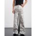Men's Clothing High Street Style Distressed Denim Jeans Wide Leg Floor Length Slightly Flared Slimming Clean Fit Trendy Niche Design For Men And Women_mkmklike.com
