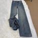 Retro High Waist Wide Leg Jeans For Women Sparkly Rhinestone Embellished Loose Straight Denim Floor Length Casual Solid_mkmklike.com