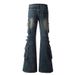 American Style Sexy Hot Girl Gray Cargo Pants Women Spring Summer Heavy Duty Slimming Straight Micro Flared Jeans_mkmklike.com