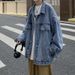 Loom Men's Denim Spring Autumn Trendy Brand Ins Hong Kong Style Cool Workwear Jacket Loose Fit Student Couple Top_mkmklike.com