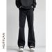 Men's Clothing Wear High Street Black Elastic High Flared Pants Men's Slim Fit Vibe Style Skinny Jeans_mkmklike.com