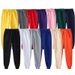 Men's Sports Casual Solid Color Full Length Printing Casual Pants_mkmklike.com