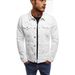 Northfold Men's New Multi-Pocket European And American Hot Push Denim Casual Solid Color Cardigan Button Workwear Jacket_mkmklike.com