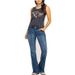Women's Clothing Jeans Slim Fit Washed Bell Bottoms Women's Trousers_mkmklike.com