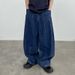 Men's Retro Washed Wide Leg Jeans Loose Fit Flowing Long Pants Korean Style Trendy Casual Spring Summer_mkmklike.com
