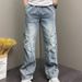 Men's Clothing Streetwear Relaxed Fit Denim Pants - Vintage Wash Black/Blue, Drawstring Waist, Baggy Haram Style For Men (S-XXXL)"_mkmklike.com
