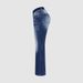 Women's Clothing Mid-Rise Stretch Washed Denim Jeans Slim Fit Bootcut Casual Pants_mkmklike.com