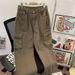 Men's Vintage Straight Leg Jeans – Maillard Brown Clean Fit | Relaxed Fit With Utility Pockets | Washed Cotton Denim (M-3xl) | Retro Style_mkmklike.com