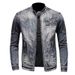 Loom European Turn-Down Collar Motorcycle Denim Jacket Personality Retro Slim Fit Fashion Top Men's Casual Coat Trendy_mkmklike.com