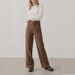 Cross-border Ins American Retro Brown Reverse-wear Patchwork Jeans, Stylish High-waisted Straight Wide-leg Loose Long_mkmklike.com