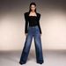 K Fashionable Retro High Waisted Loose Straight Leg, Floor Hugging Women's Jeans_mkmklike.com