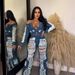 Women's Clothing New Fashion Casual Pocket Hole Straight Trousers Jeans_mkmklike.com