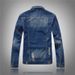 Men's Clothing Men's Slim Fit Denim Jacket - Washed Casual Biker Coat With Multiple Pockets - Trendy Big Size Outerwear For Urban Style_mkmklike.com