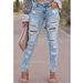 Women's Distressed Skinny Jeans – Mid-Rise Cotton Stretch Denim With Ripped Details (S-2XL, Light Wash)_mkmklike.com