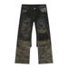 Men's Clothing New Winter Products Niche Camouflage Ripped Holes Stitching Ripped Holes Fashionable Contrast Color Jeans Trend_mkmklike.com