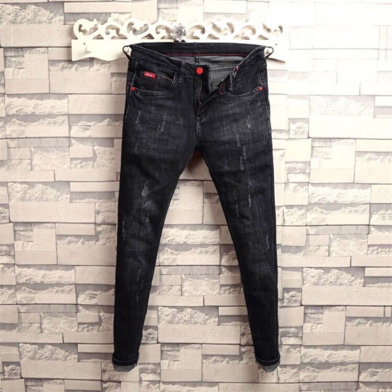 Men's Tight Fitting Jeans Social Pants Spirited Autumn Clothing_mkmklike.com