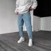 Men's Stretch Jeans – Ripped & Zip-Detail Slim Fit Denim Pants For Streetwear & Casual (S-XXL, Blue/Black/Distressed, Straight-Leg Comfort)_mkmklike.com