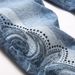 Men's High-Street Washed Blue Print Crystal Rhinestone Distressed Slim Fit Flared Denim Jeans_mkmklike.com