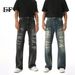 EF JEANS | 2025 Spring New Product Personalized Street Wear Old Jeans Loose Versatile Wide Leg Pants_mkmklike.com
