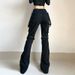 Cross-Border INS Early Summer New Design Ribbon Metal Leg Ring Pocket Straight Flared Jeans For Women 2025_mkmklike.com