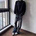 Men's Vintage Washed Blue Jeans – High Street Clean Fit, Straight-Leg With Slight Flare, Retro Distressed Denim (S-XXXL, Mid-Rise, 60% Cotton)_mkmklike.com